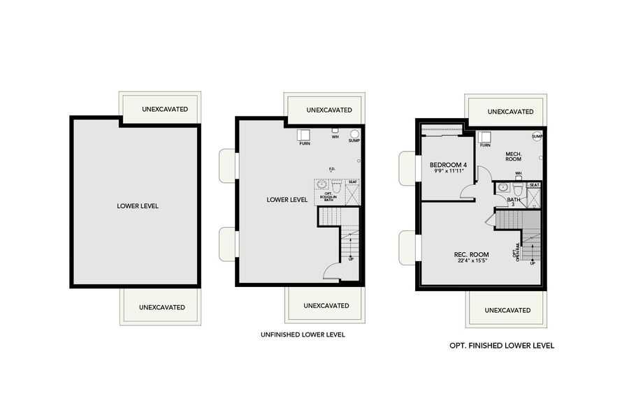 2D floor plan layout for the Estes by Brightland Homes in Westerly, Erie, CO (Image 3).
