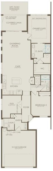 2D floor plan layout of this home in Del Webb at Viera, Melbourne, FL (Image 2). 2D floor plan layout of this home in Del Webb at Viera, Melbourne, FL (Image 2).