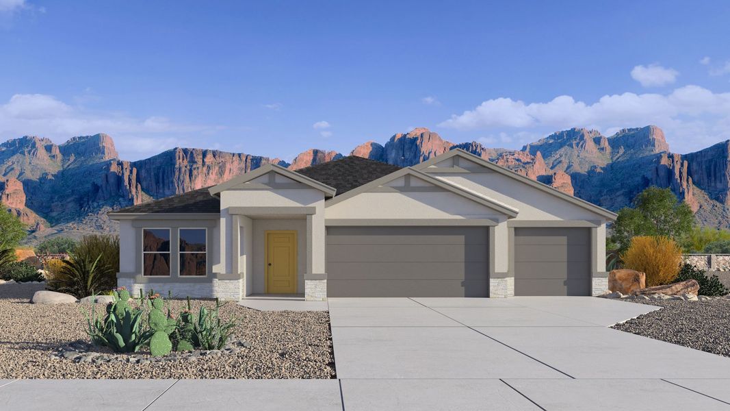 Representative exterior photo of a completed home built from the Fairfield by D.R. Horton in Quail Ranch, San Tan Valley, AZ (Image 16).