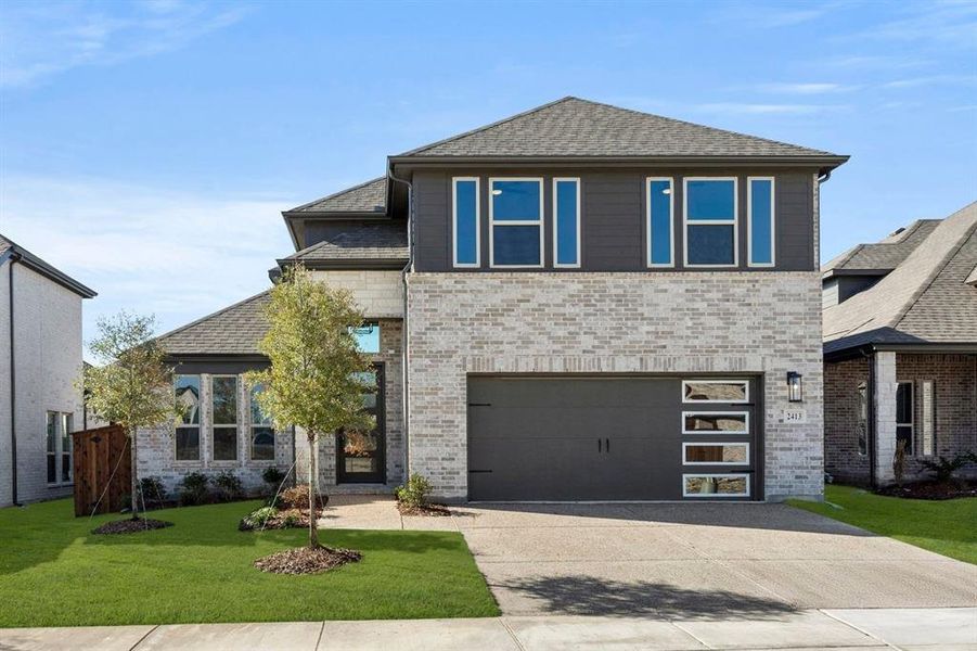 Front exterior of a new home in Brookfield, Melissa, TX, highlighting curb appeal (Image 2). Front exterior of a new home in Brookfield, Melissa, TX, highlighting curb appeal (Image 2).