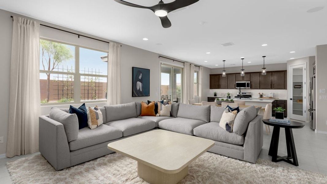 Representative furnished interior of a home built from the Havenwood by Taylor Morrison in Artisan at Asante Vista Collection, Surprise (Image 6).