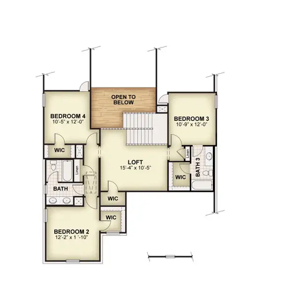 2D floor plan layout for the Republic by Rockwell Homes in Creekside, Royse City, TX (Image 49). 2D floor plan layout for the Republic by Rockwell Homes in Creekside, Royse City, TX (Image 49).
