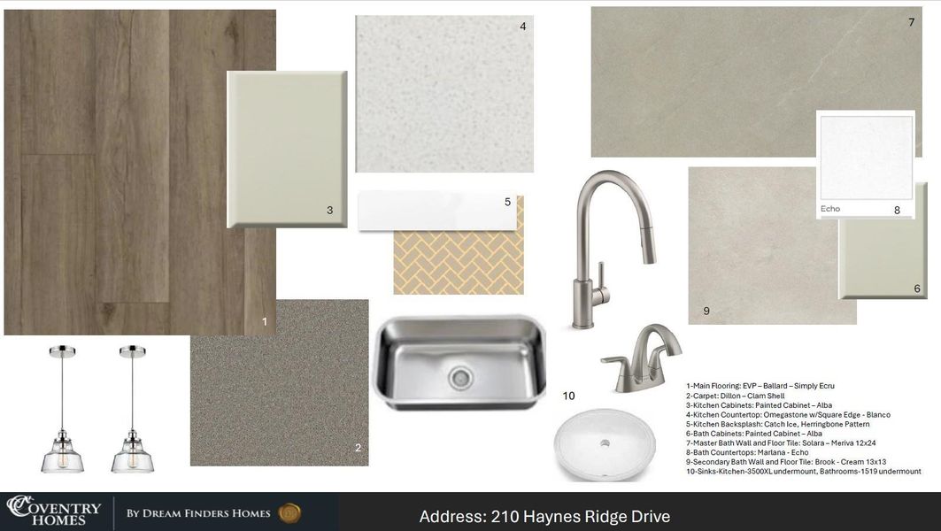 Sample of building materials used in homes in The Trails, New Caney (Image 3). Sample of building materials used in homes in The Trails, New Caney (Image 3).