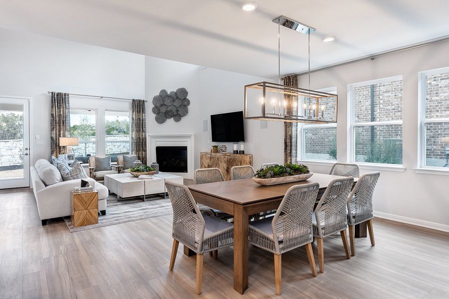 Representative furnished interior of a home built from the Bordeaux by Taylor Morrison in Travisso, Leander (Image 5).