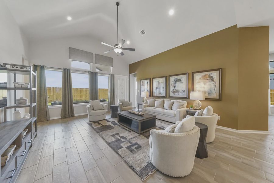Representative furnished interior of a home built from the Somervell by Chesmar Homes in Meridiana 50's and 60's, Manvel (Image 5).