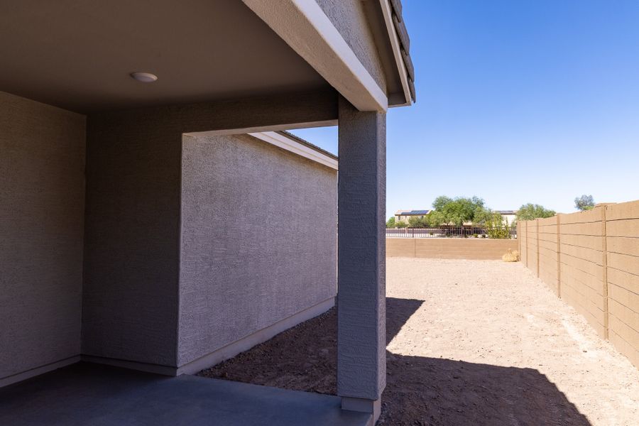 Exterior details and patio area of a home in Rancho Santa Rosa, Maricopa (Image 21).
