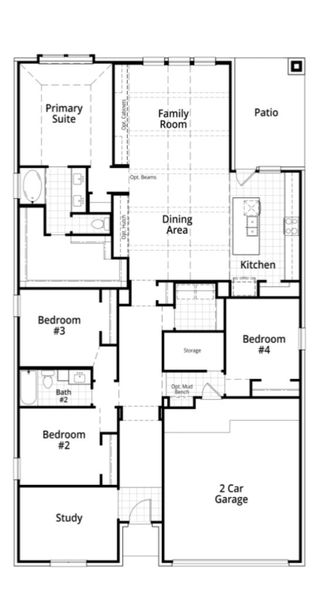 2D floor plan layout for the Matisse-SS Plan by Highland Homes in The Crossvine, Schertz, TX (Image 8). 2D floor plan layout for the Matisse-SS Plan by Highland Homes in The Crossvine, Schertz, TX (Image 8).