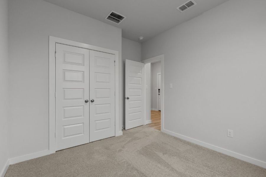 A room with white doors. A room with white doors.