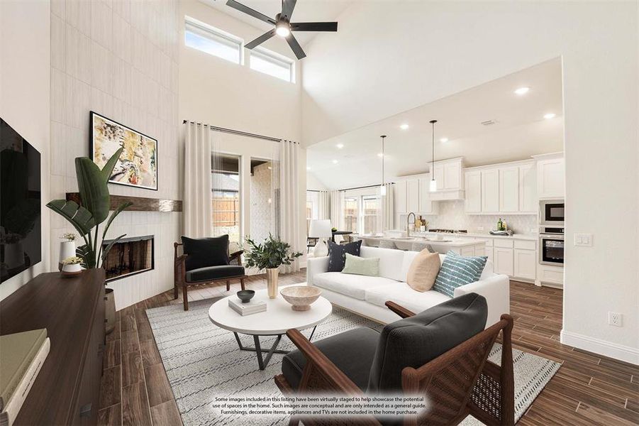 Furnished interior view inside a new home in Hunters Ridge, Crowley (Image 13).