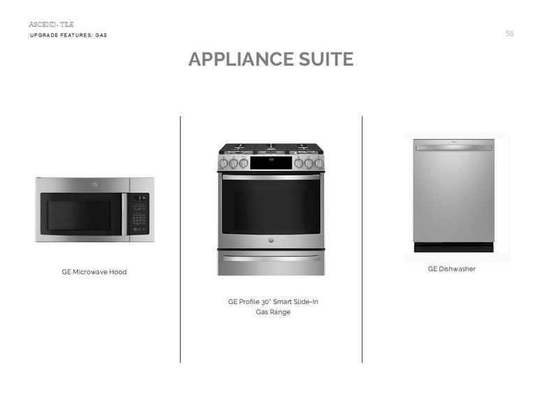 Farmhouse Look Palette 6: Appliance Selection Sheet (*Artist rendering used for illustration purposes only.)