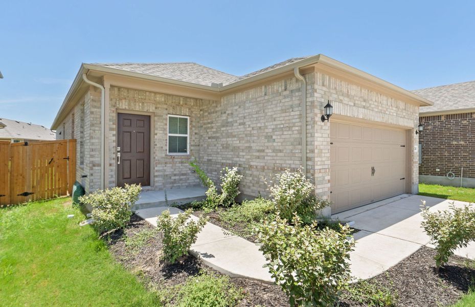 Exterior details and patio area of a home in Crosswinds, Kyle (Image 3). Exterior details and patio area of a home in Crosswinds, Kyle (Image 3).