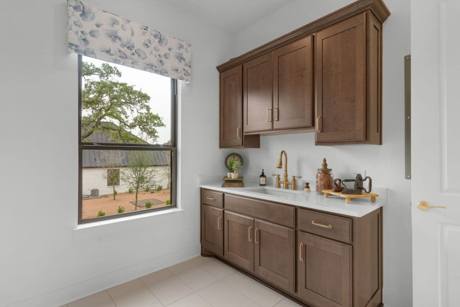 Furnished interior view inside a new home in Enchanted Bluff, Garden Ridge (Image 47).