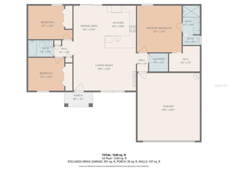 2D floor plan layout of this home in , Summerfield, FL (Image 5).