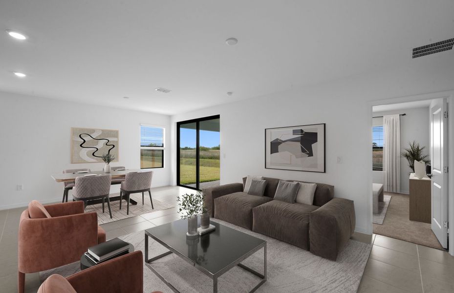 Furnished interior view inside a new home in Whispering Lakes, Lehigh Acres (Image 6).