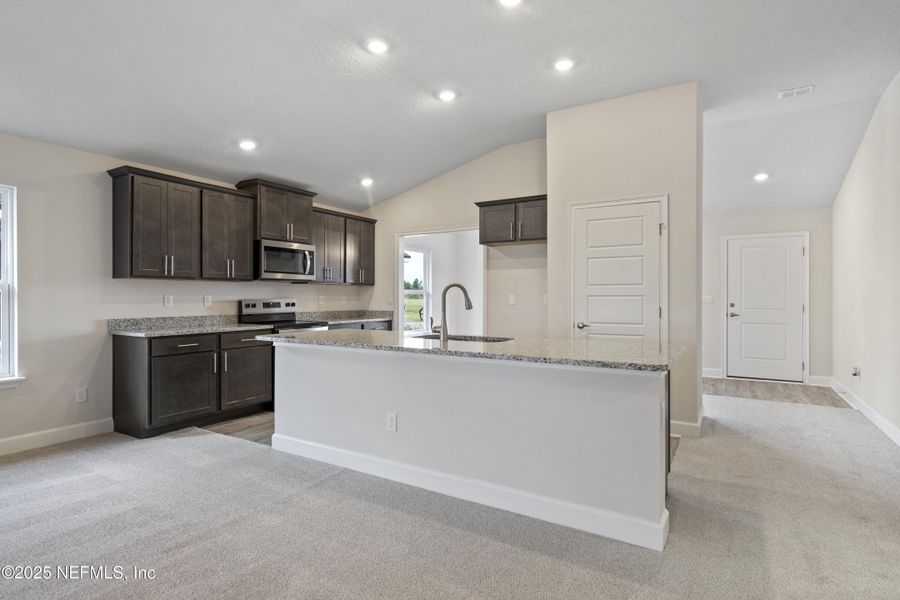 Furnished interior view inside a new home in Shadow Crest at Rolling Hills, Green Cove Springs (Image 9). Furnished interior view inside a new home in Shadow Crest at Rolling Hills, Green Cove Springs (Image 9).