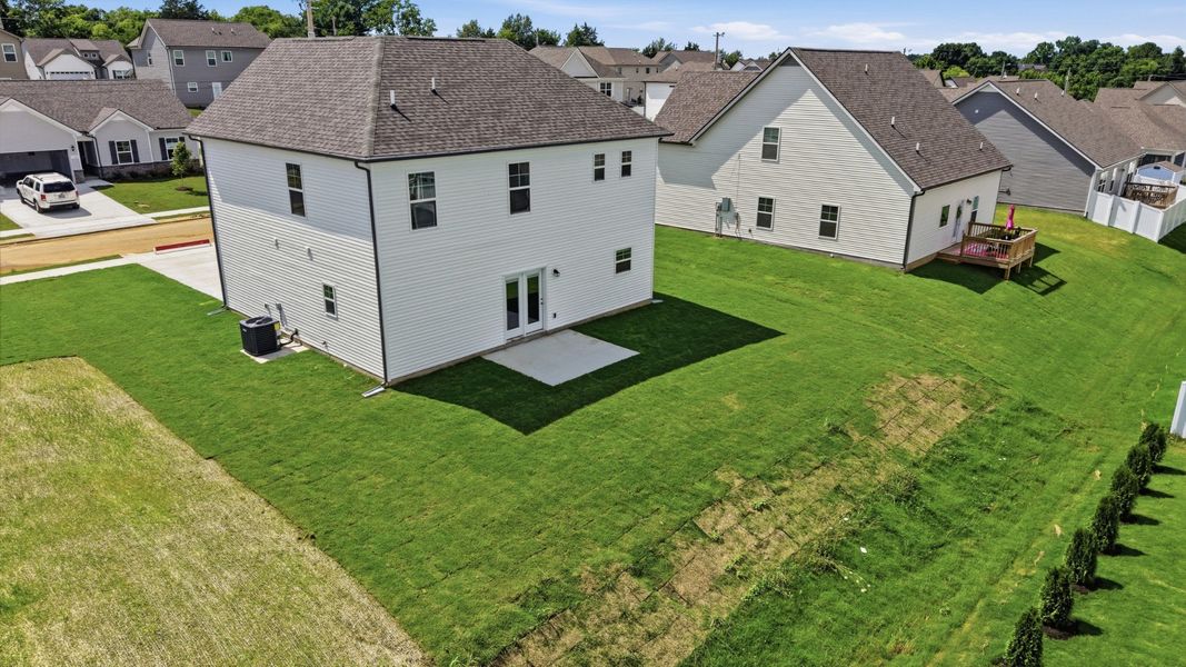 Exterior details and patio area of a home in Wheatfield, Shelbyville (Image 20).