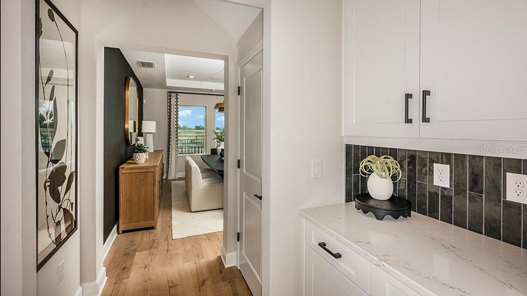 Furnished interior view inside a new home in Lochside, Mount Dora (Image 23). Furnished interior view inside a new home in Lochside, Mount Dora (Image 23).