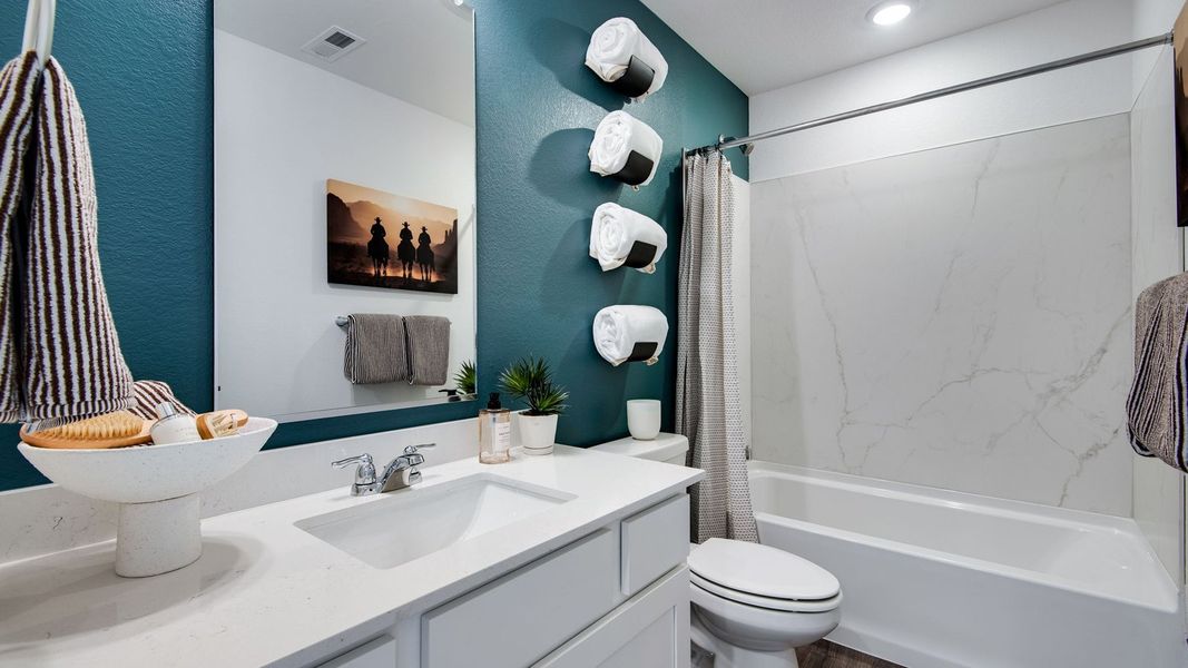 Representative furnished interior of a home built from the Boxelder by D.R. Horton in Ellston Park, Colorado Springs (Image 39).