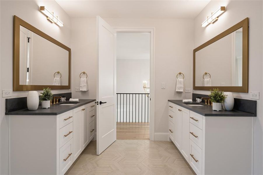 Furnished interior view inside a new home in , Flower Mound (Image 24).