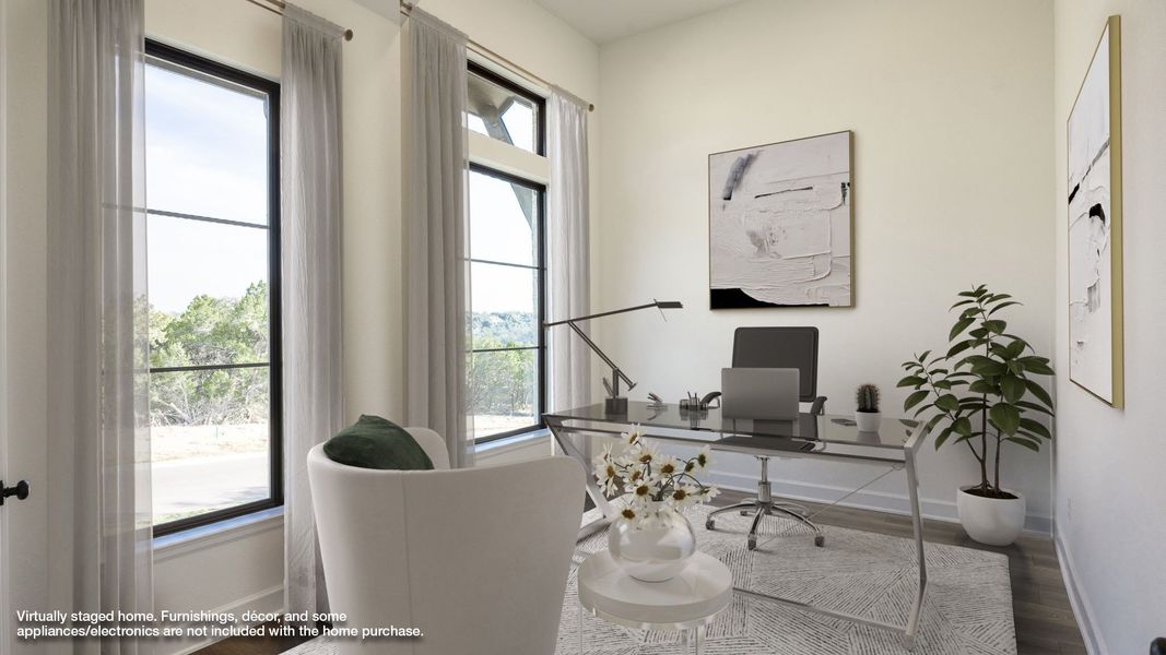 Furnished interior view inside a new home in Wolf Ranch, Georgetown (Image 7).
