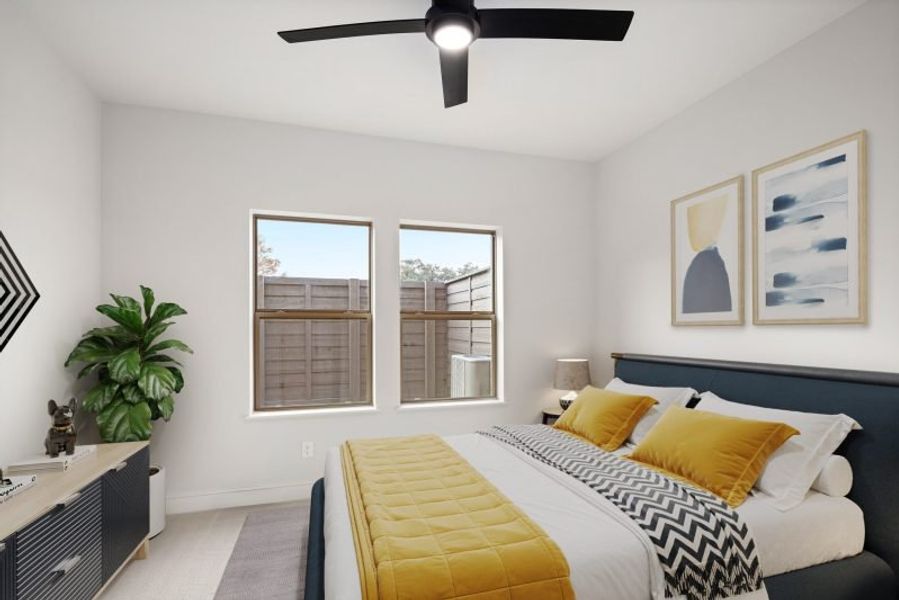 Furnished interior view inside a new home in Linkside Las Colinas, Irving (Image 17).