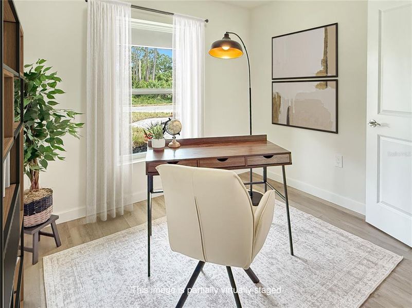 Den/Office of Similar Model - partial virtual staging