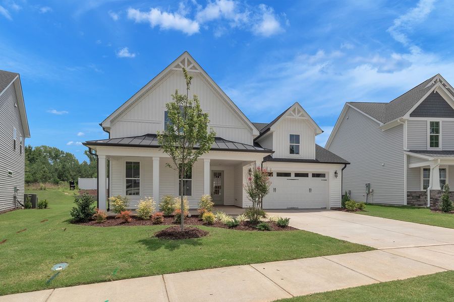 Representative exterior photo of a completed home built from the The Sutton by RobuckHomes in Kennebec Crossing, Angier, NC (Image 18).
