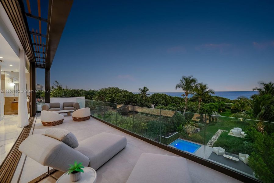 Exterior details and patio area of a home in , Miami Beach (Image 42). Exterior details and patio area of a home in , Miami Beach (Image 42).