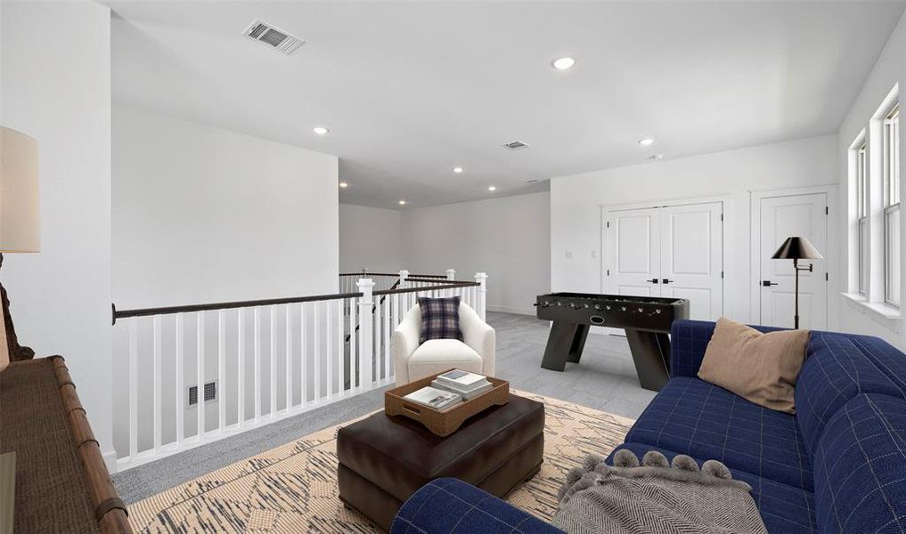 Furnished interior view inside a new home in Kreymer at the Park, Wylie (Image 14).