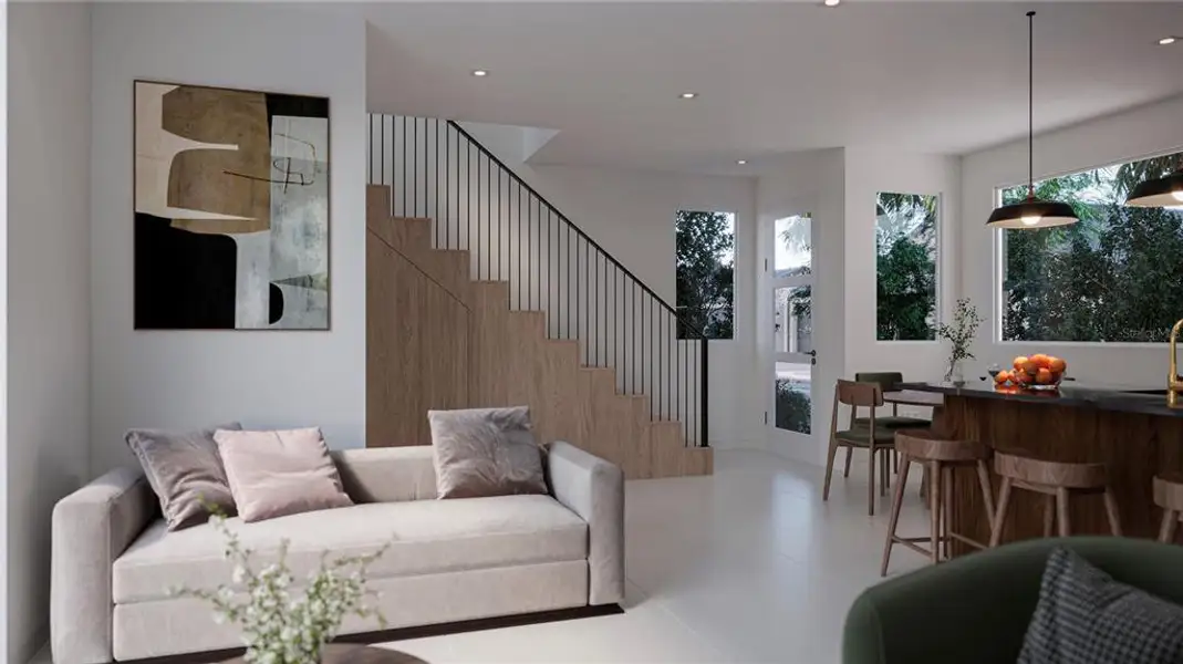 Furnished interior view inside a new home in , Orlando (Image 10).