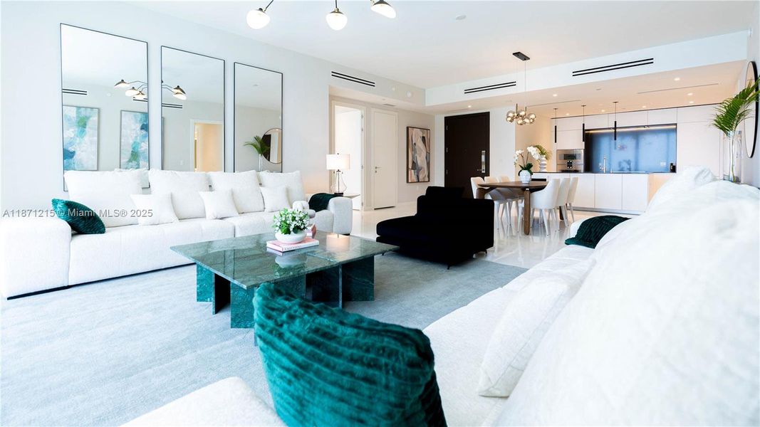 Furnished interior view inside a new home in , Miami (Image 15).