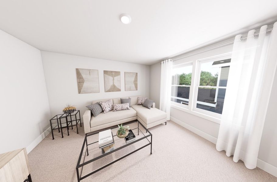 Representative furnished interior of a home built from the Morning Coffee by Garman Homes in McConnell Ridge, McLeansville (Image 7).