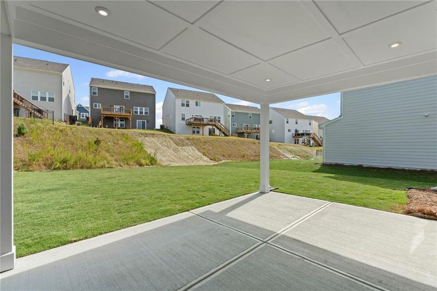 Exterior details and patio area of a home in Twin Lakes, Hoschton (Image 4).