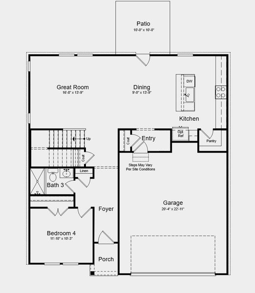 2D floor plan layout for the Camellia by Taylor Morrison in Weatherfield, Buford, GA (Image 3). 2D floor plan layout for the Camellia by Taylor Morrison in Weatherfield, Buford, GA (Image 3).