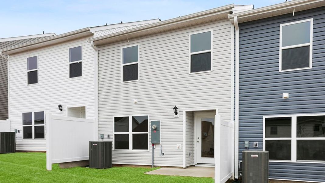 Exterior details and patio area of a home in Covington Village, Greer (Image 21).