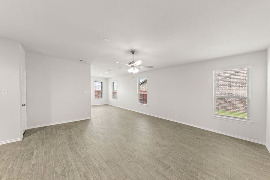 Representative exterior photo of a completed home built from the Hickory by Impression Homes in Northspur, Terrell, TX (Image 10). Representative exterior photo of a completed home built from the Hickory by Impression Homes in Northspur, Terrell, TX (Image 10).