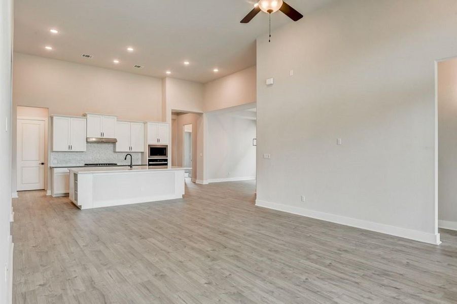 Kitchen open to Family Room