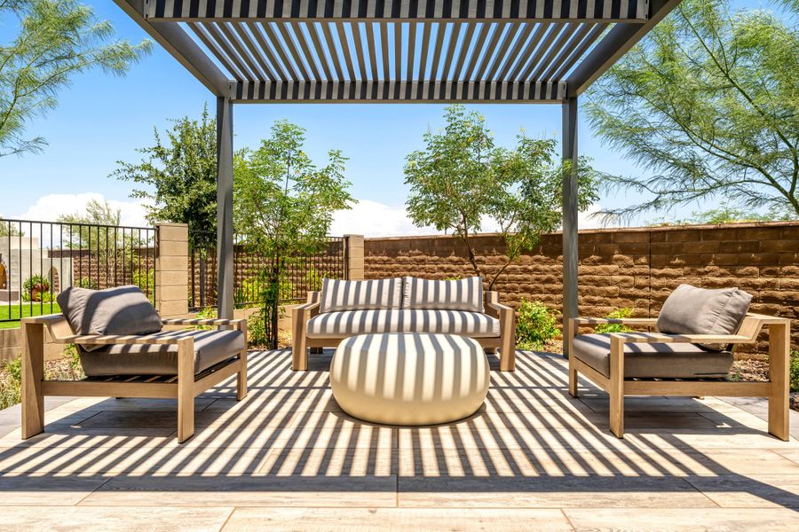 Representative exterior details of a home built from the Elden Plan 4505 by Tri Pointe Homes in Waterston Central, Gilbert (Image 3).