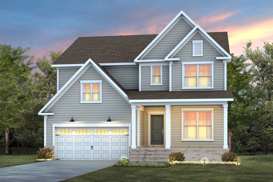 Representative exterior photo of a completed home built from the Continental by Pulte Homes in Everbrook, Angier, NC (Image 19).