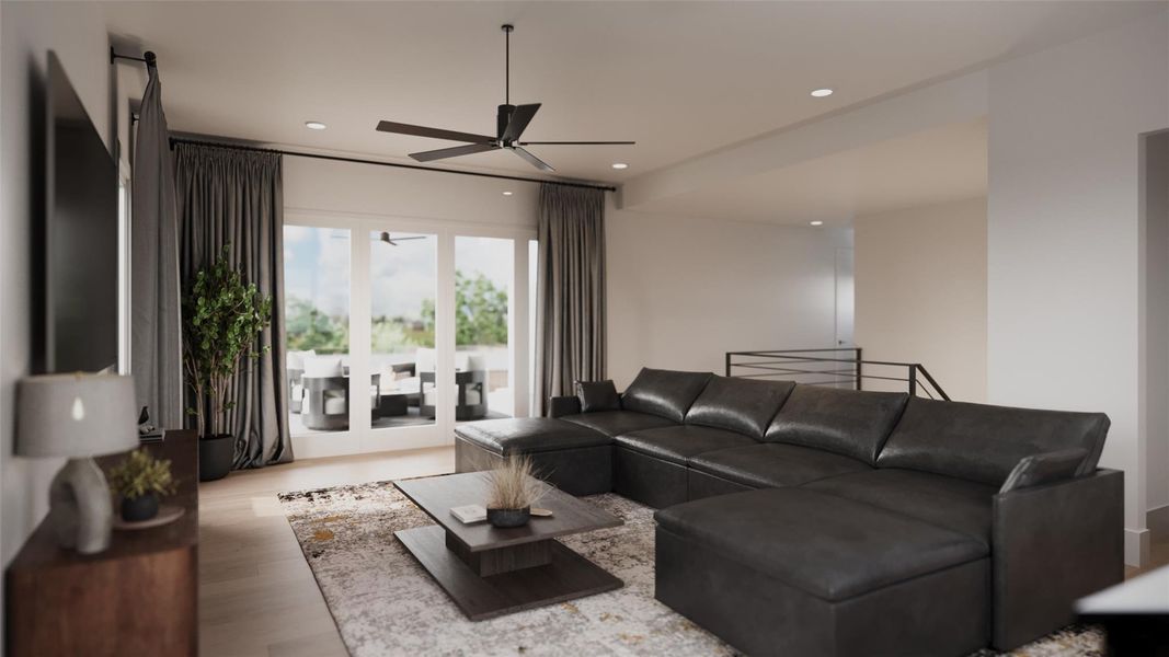 Game Room with a Roof-Top Terrace and a Bar.  **This is an artists rendering and are subject to changes anytime during construction**