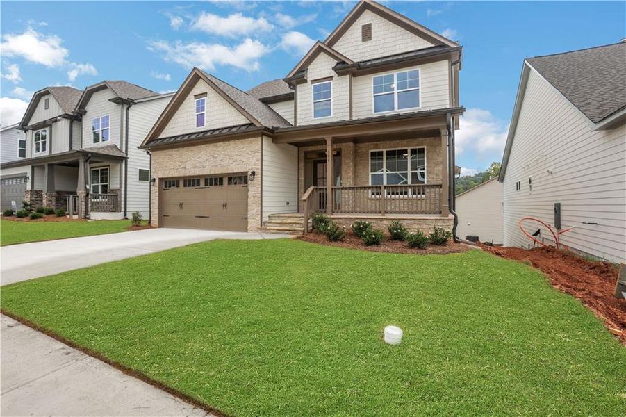 Exterior details and patio area of a home in Marble Tree, Ball Ground (Image 20).
