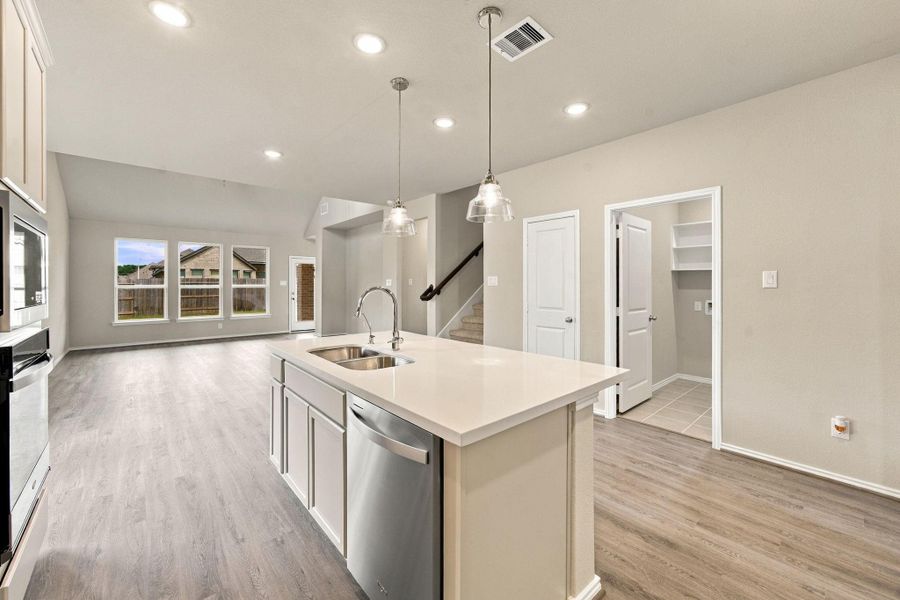 Furnished interior view inside a new home in The Trails, New Caney (Image 7).