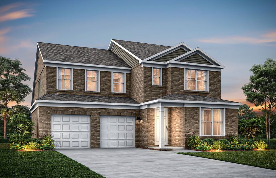 Representative exterior photo of a completed home built from the Moorpark by Pulte Homes in Devonshire, Mount Juliet, TN (Image 2). Representative exterior photo of a completed home built from the Moorpark by Pulte Homes in Devonshire, Mount Juliet, TN (Image 2).