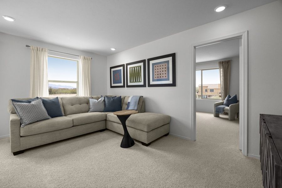 Representative furnished interior of a home built from the 1768 Modeled by KB Home in The Landings at Rancho Del Lago, Vail (Image 12).
