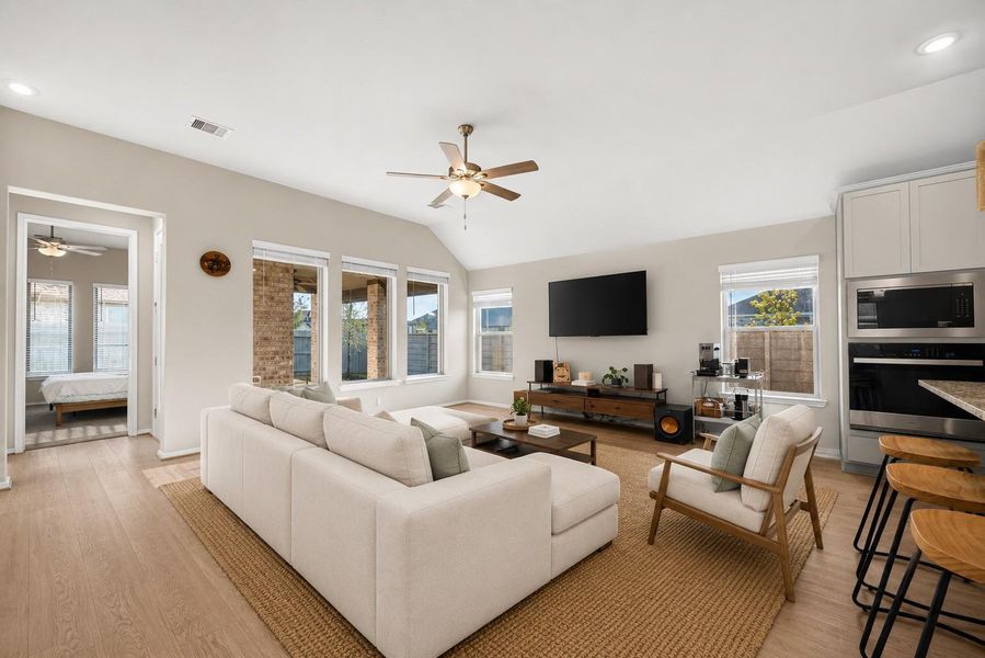 Furnished interior view inside a new home in Pomona, Manvel (Image 7).