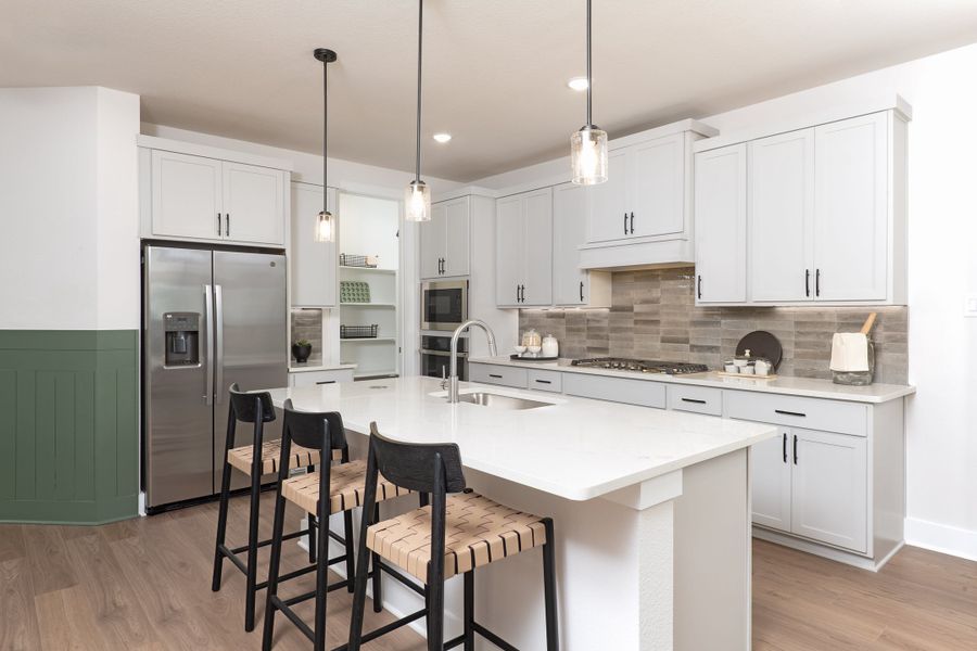 Representative furnished interior of a home built from the Winfield by Tri Pointe Homes in The Meadows, Denton (Image 4).
