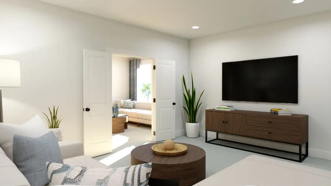 Representative furnished interior of a home built from the Ashland III by Southgate Homes in Eliana, McKinney (Image 22).