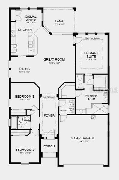 2D floor plan layout of this home in Windward Preserve, Cocoa, FL (Image 2). 2D floor plan layout of this home in Windward Preserve, Cocoa, FL (Image 2).