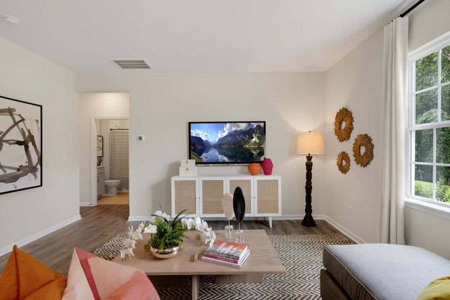 Representative furnished interior of a home built from the Hayden by D.R. Horton in Southbury, Carthage (Image 17). Representative furnished interior of a home built from the Hayden by D.R. Horton in Southbury, Carthage (Image 17).