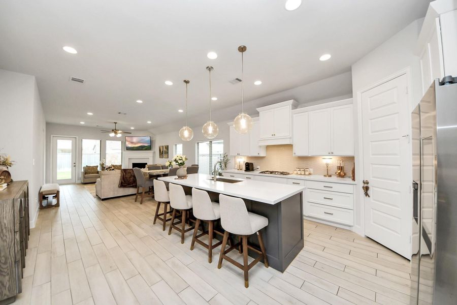 Furnished interior view inside a new home in Bridgeland, Cypress (Image 5). Furnished interior view inside a new home in Bridgeland, Cypress (Image 5).